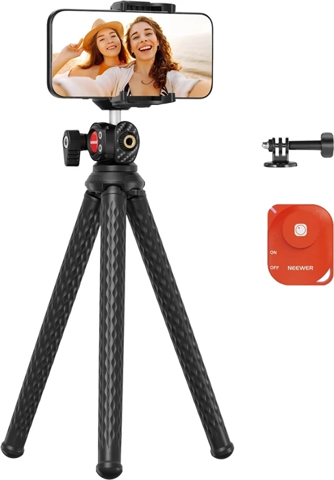 Tripod fleksibil për kamera/telefon Neewer TP34 30 cm, max 2 kg, me telekomandë Bluetooth (set)