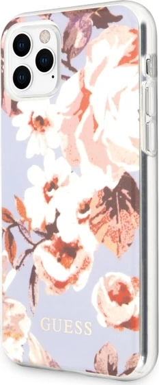 Mbështjellës Guess GUHCN65IMLFL02 për iPhone 11 Pro Max, Flower Collection, vjollcë