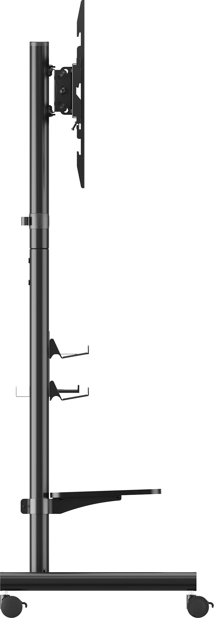 Mbajtëse dyshemeje për TV/Monitor EQUIP 650635, 50-90", VESA 600x400, 60 kg, me rrota, e zezë