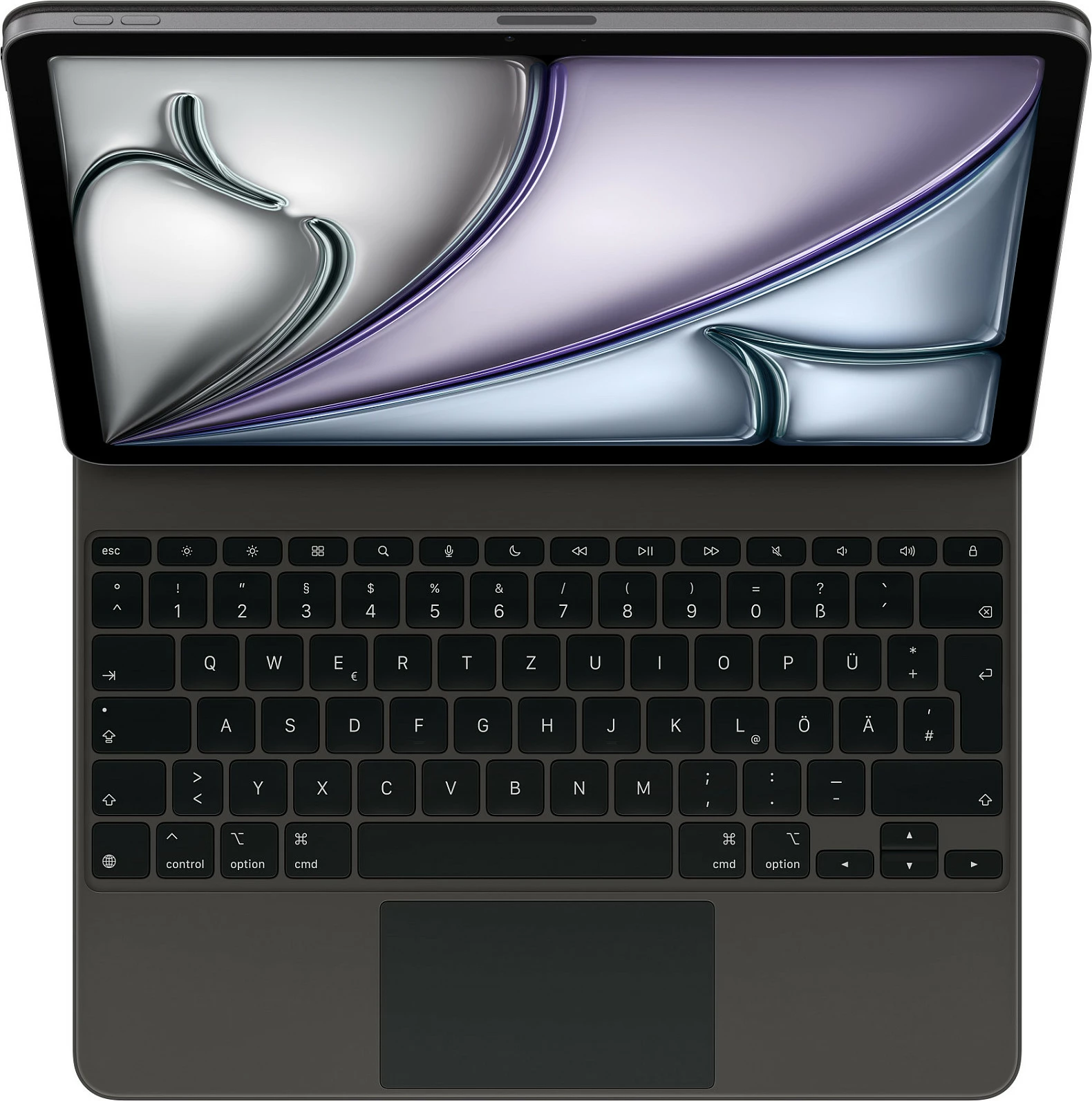 Tastierë Apple për iPad Air 13" (M3/M2), QWERTZ gjermanisht, me trackpad, me ndriçim, e zezë