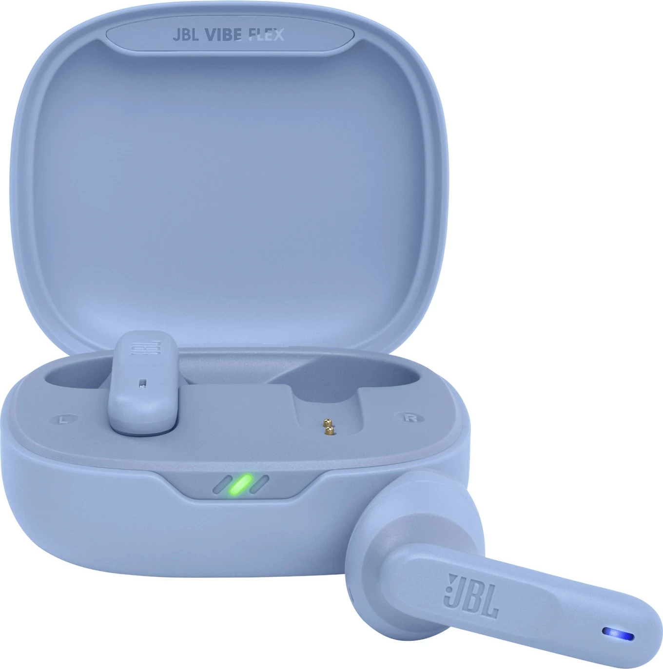 Kufje JBL Vibe Flex TWS, deri 32 orë bateri, rezistente ndaj ujit/pluhurit, blu, set 2 copë