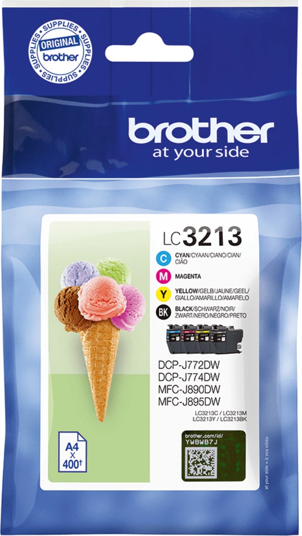Set bojë printeri, Brother LC-3213VAL, standard, CMYK, paketë 4