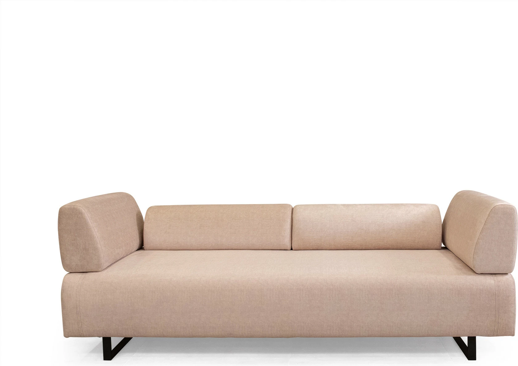 Divan-krevat treshe Infinity me tavolinë anësore, bezhë