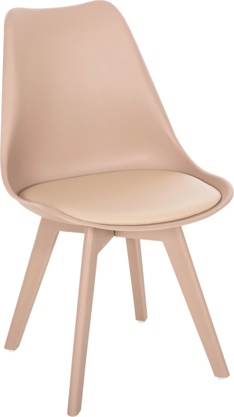 Karrige për ngrënie Vegas FH0033.45 me këmbë polipropileni dhe ndenjëse PP kapuçino 46x58x82 cm, set prej 4 copë