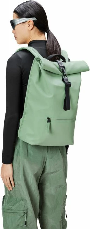 Çantë shpine Rains, Rolltop Haze W3, unisex, jeshile