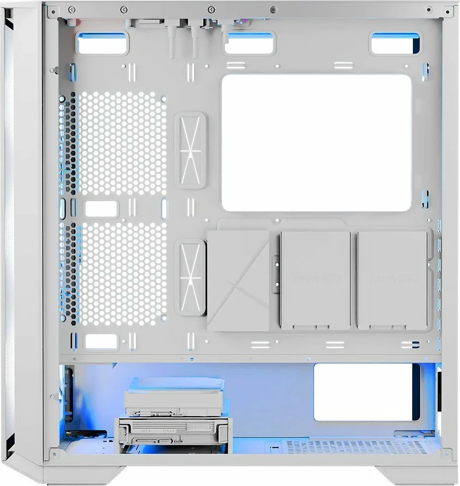 Kasë Modecom Horizon Flow ARGB AT-HORIZON-MG-ARGB-20-000000-0002 Midi Tower ATX/e-ATX, x4 ARGB fan, USB-C, e bardhë