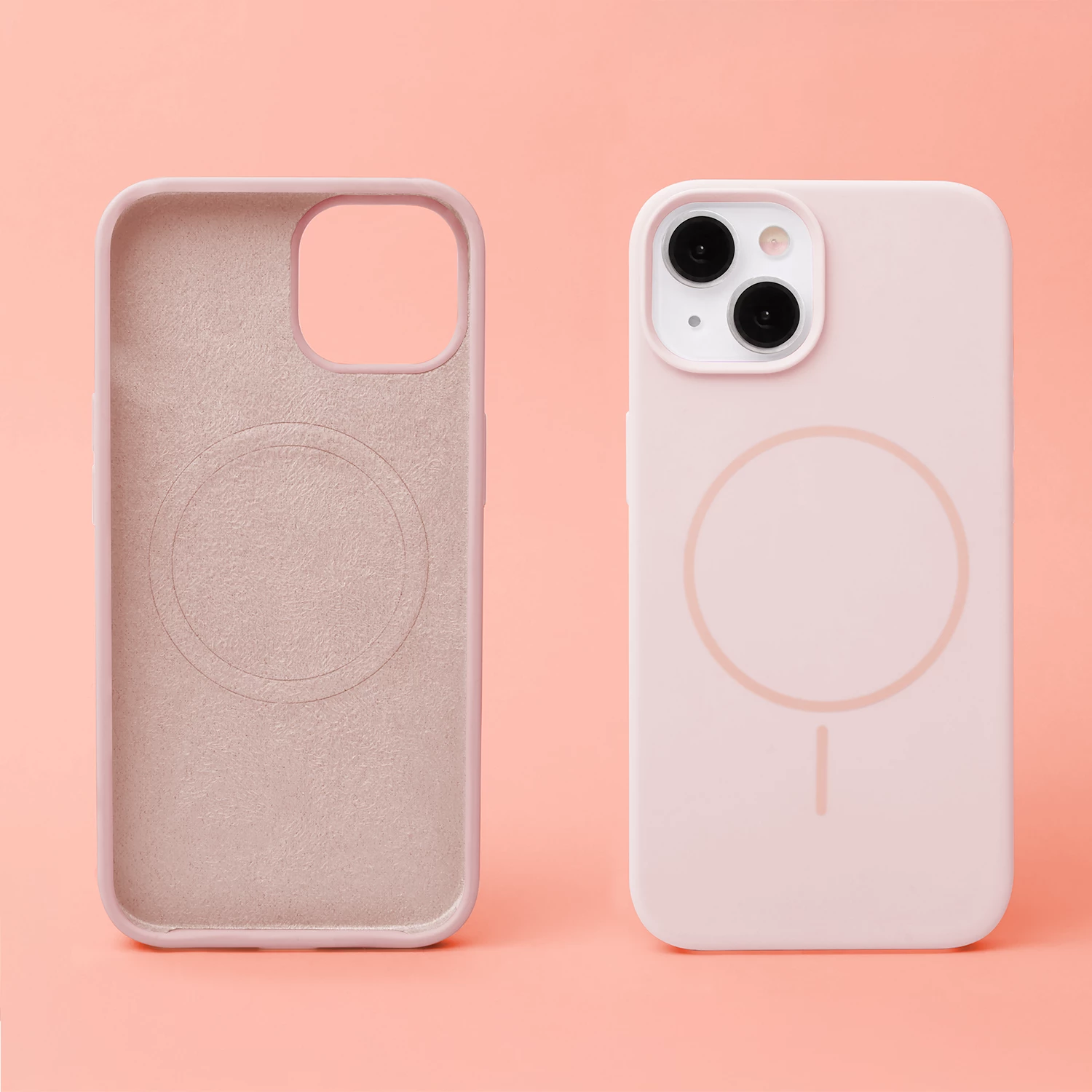 Mbështjellës ONASI MagColor Pure 24092 për iPhone 17 Air, MagSafe, silikon mat, rozë