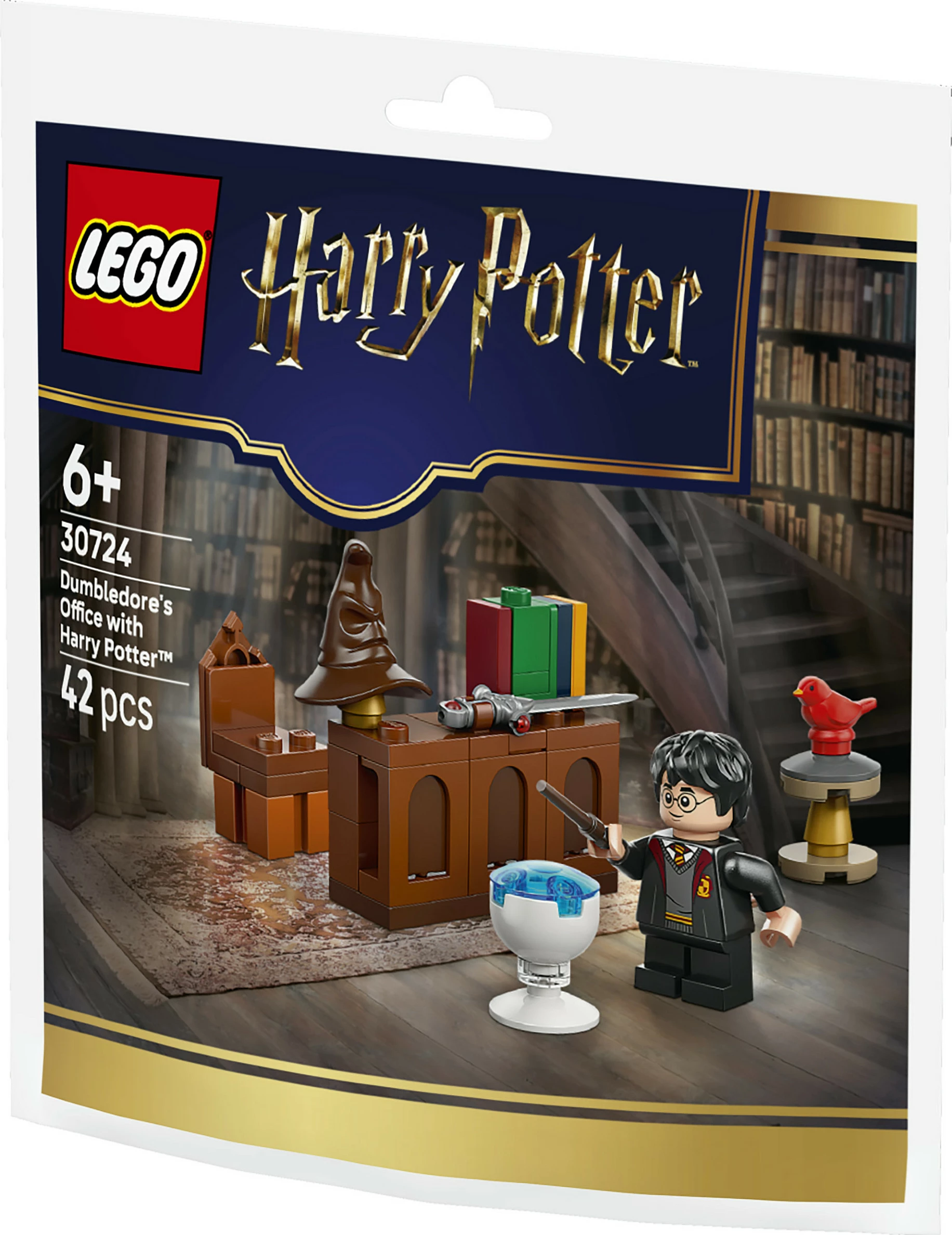 Set ndërtimi LEGO Harry Potter Zyra e Dumbledore-it 30724, 42 copë, 6+, shumëngjyrësh