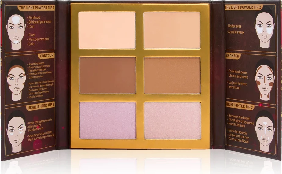 Paletë për konturim fytyre J.Cat Beauty Symphony Face Obsession 101 Light/Medium për femra, 27.5g