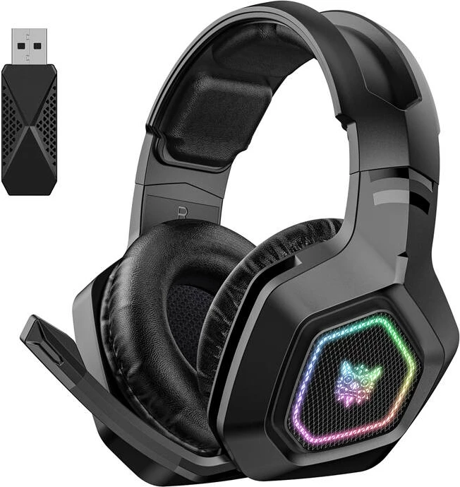 Kufje gaming ONIKUMA B100, over-ear, Bluetooth 5.3, mikrofon me anulim zhurme, RGB, e zezë