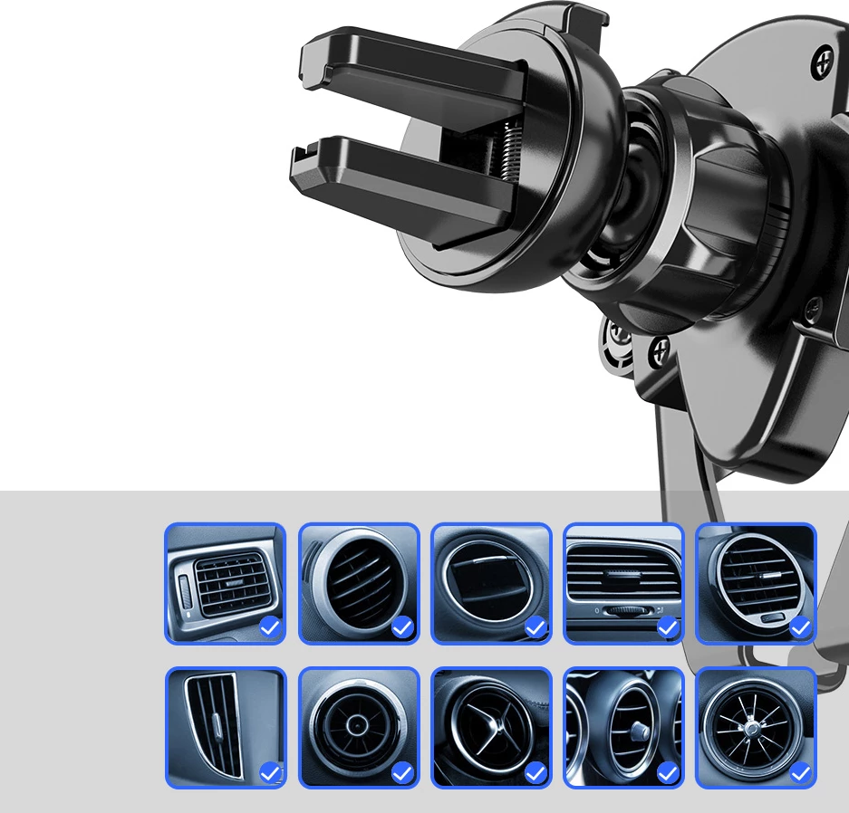 Mbështjellës gravitacional për celular Hurtel YC05, për ventilator të makinës, Gri e errët