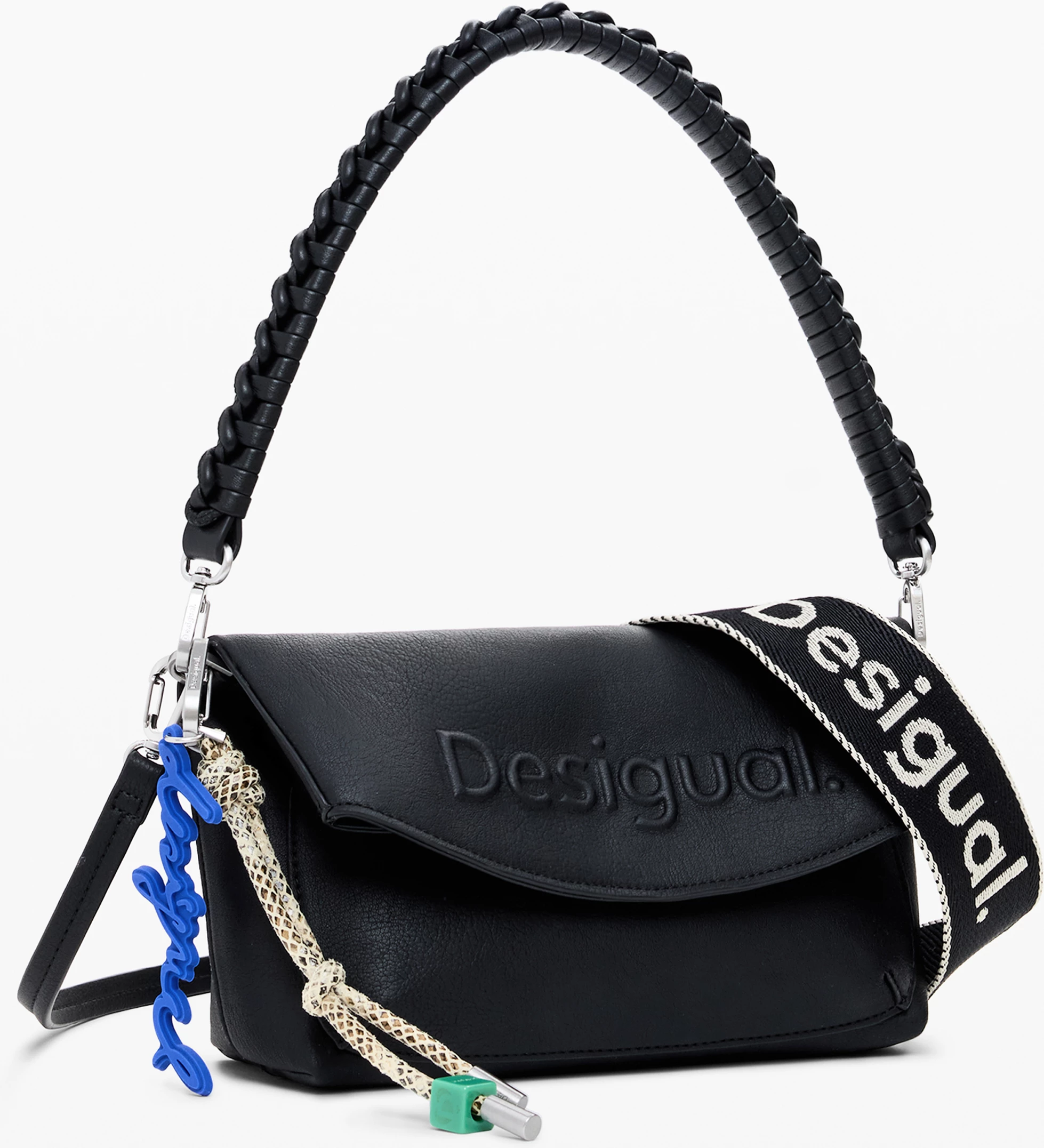 Çantë për femra DESIGUAL Half Logo Trokel, e zezë