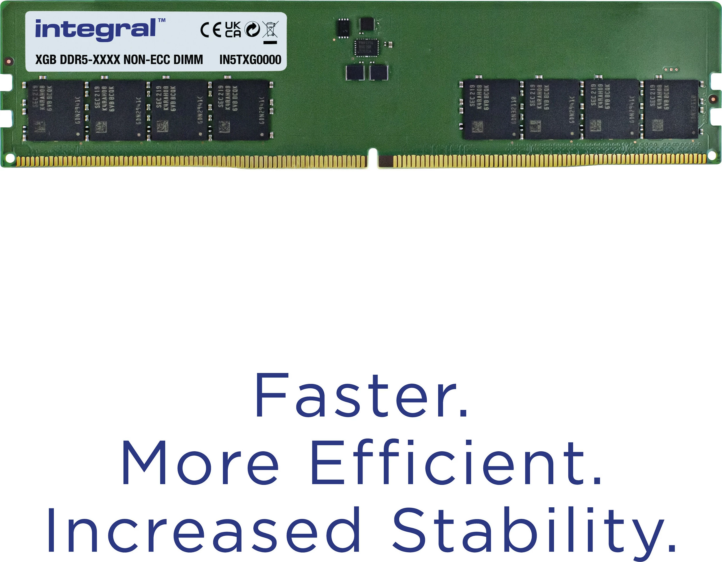 RAM Memorje Integral 8GB DDR5 5600MHz, DIMM 288-pin, e gjelbër