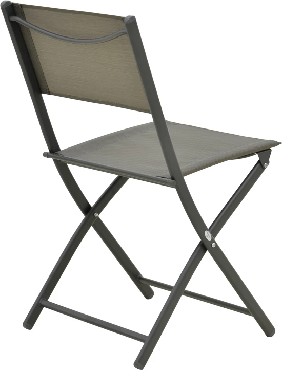 Karrige palosëse Jeve, metal-textilene, ngjyrë antracit, 46x51x81cm, set prej 4 copash