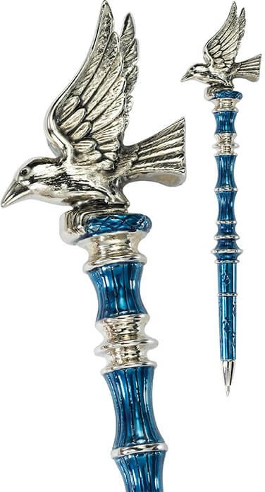 Stilolaps koleksionues Noble Collection Harry Potter Ravenclaw, bojë e kaltër, në kuti dhurate, argjendtë/blu