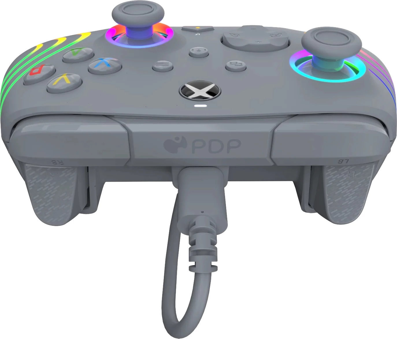 Kontroller i kablluar PDP Afterglow Wave, RGB, USB-C, për Xbox Series X/S & Xbox One & PC, 2.4m, Grey