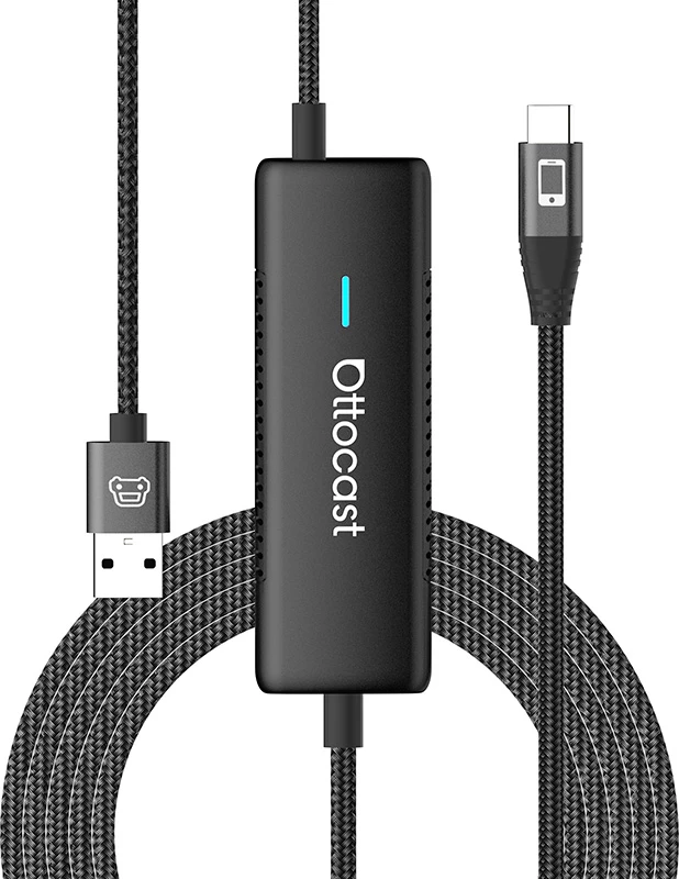 Adapter wireless për makinë Ottocast CA450 me MirrorCast, i zi