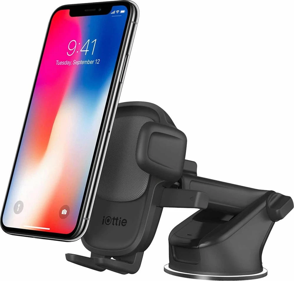 Mbajtës telefoni për veturë iOttie Easy One Touch 5, clamp mount për dashboard/xham, 5.0-7.2\" (90 mm), i zi