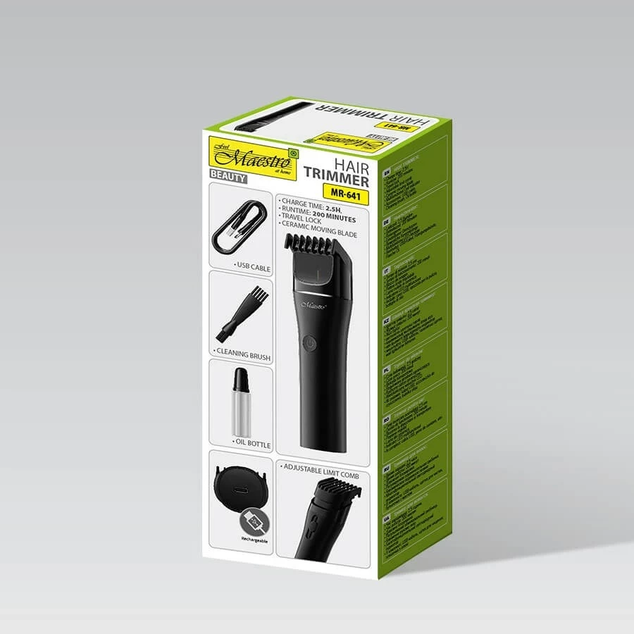 Makinë rroje Maestro MR-641, pa kabllo, 1200 mAh, e zezë
