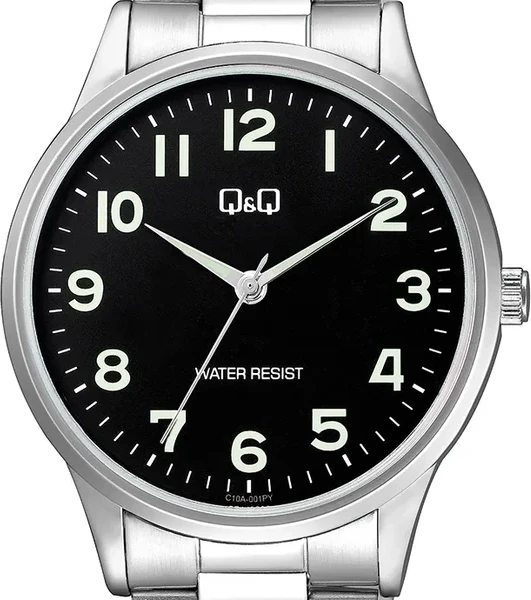 Orë dore Q&Q C10A-001PY, e argjendtë/zezë