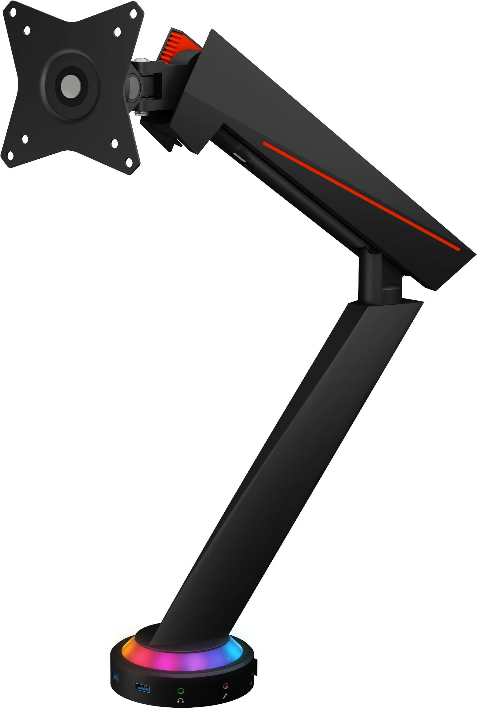 Krah monitori ICY BOX IB-MSG303BL-T, USB Hub, LED RGB, 32 inç, i zi