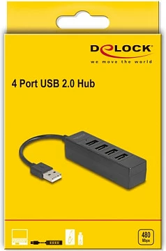 USB Hub DeLOCK 4-Port USB 2.0 Type-A, i zi
