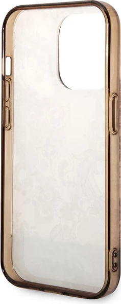 Mbështjellës Guess GUHCP14LHGPLHC për iPhone 14 Pro 6.1", Porcelain Collection, okër