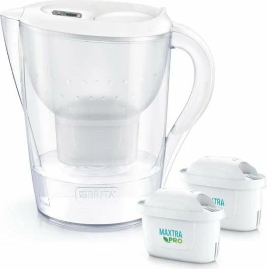 Filtruese uji BRITA Marella XL me 2 patrona MaxtraPro PP, e bardhë