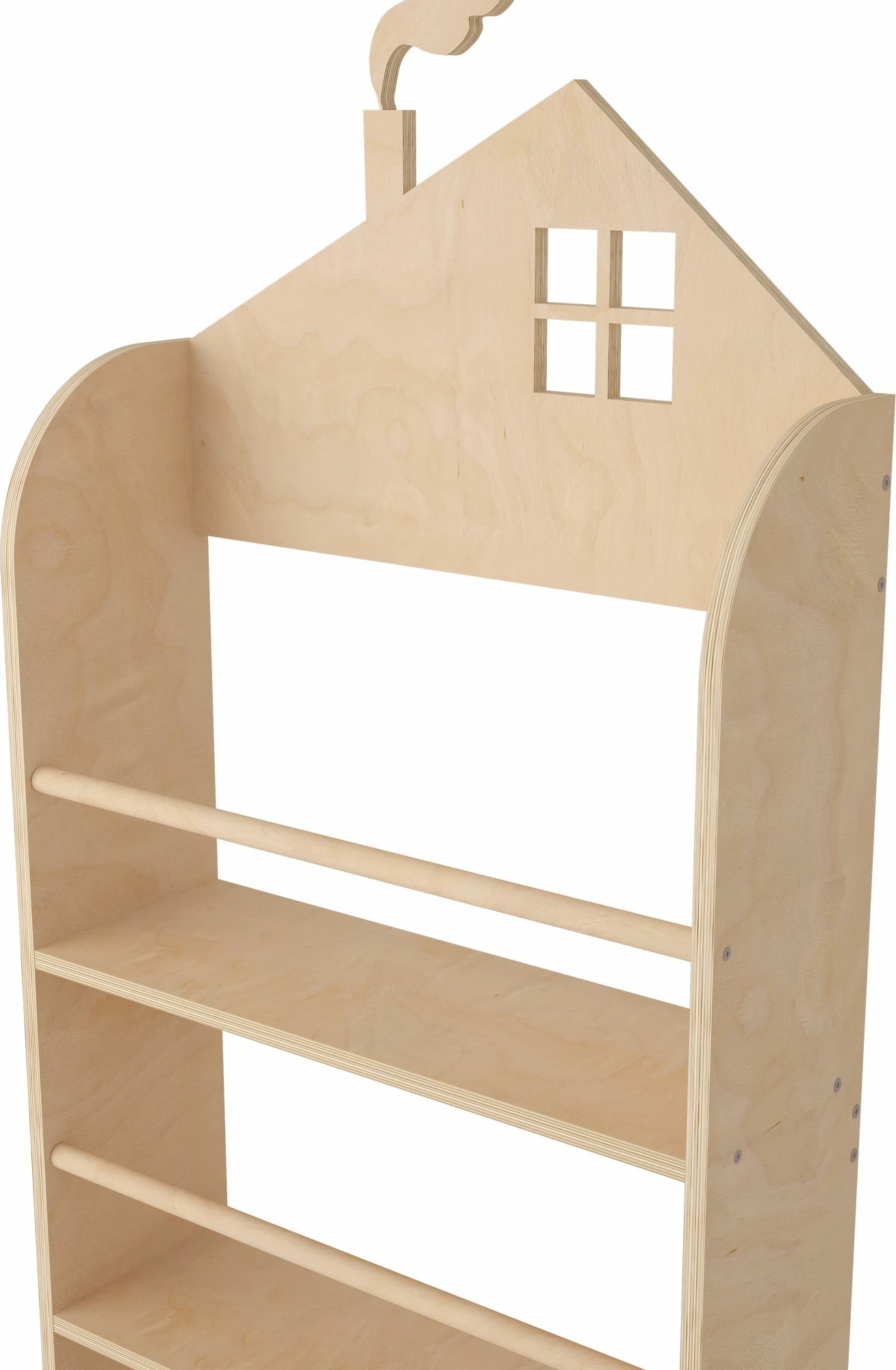 Raft librash Hanah Home, ngjyrë druri betuli, Lucca