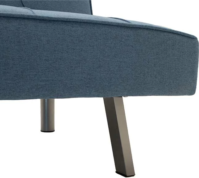 Divan 3 ulës, shtrat Travis, ngjyrë e kaltër e çelët, 175x83x74cm