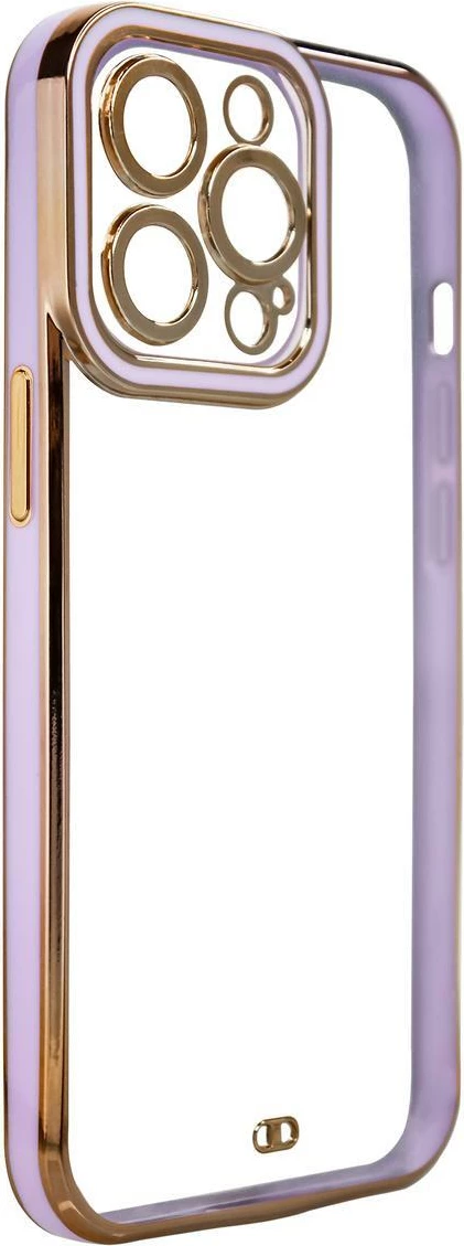 Mbështjellës Hurtel për Samsung Galaxy A12 5G, Fashion Case, kornizë ari, vjollcë