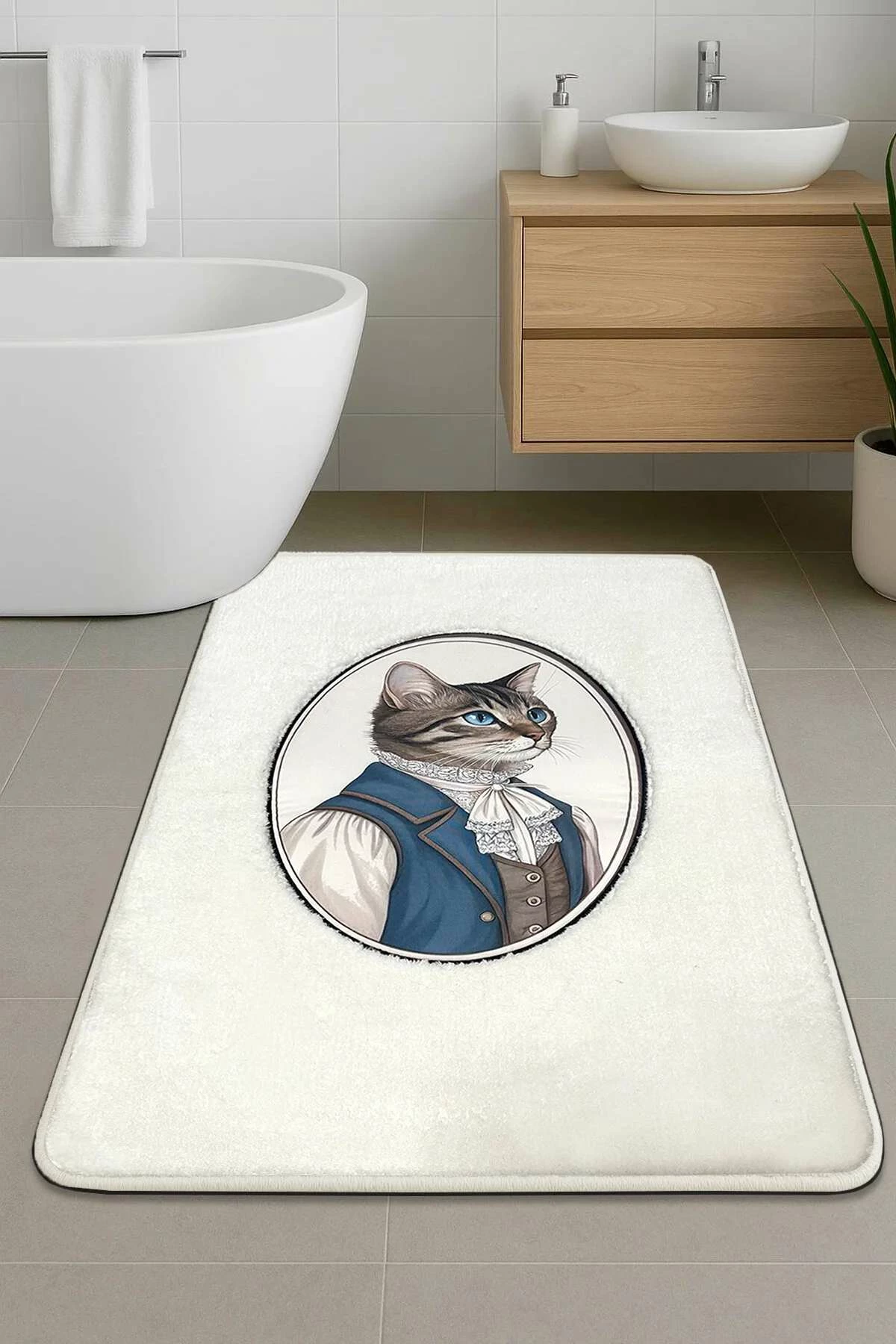 Tapet për banjo Mijolnir, Modcat, ecru, 60x100cm
