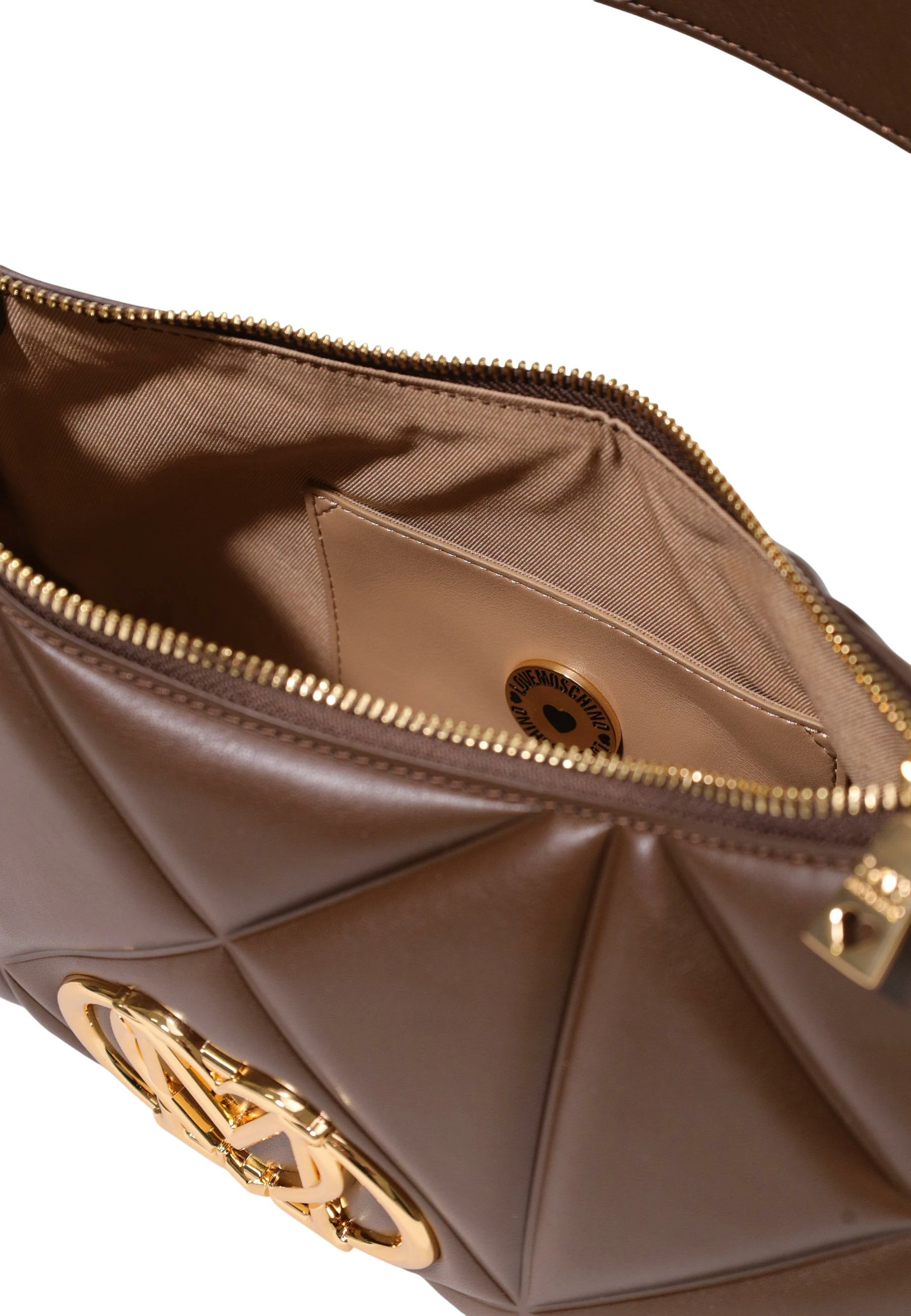 Çantë krahu për femra Love Moschino BORSA PU EMBOSSED JC4032PP1, kafe
