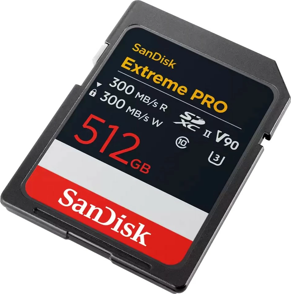 SD kartelë Sandisk Extreme PRO 512GB, Class 10, UHS-II, V90, e zezë