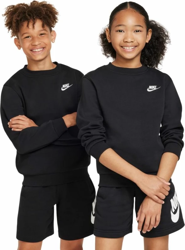 Duks për fëmijë Nike Sportswear Club Fleece FD3006 010, i zi