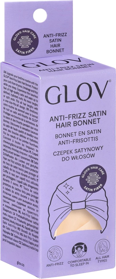 Kapelë sateni për gjumë Glov Satin Cap për femra champagne, 1 copë