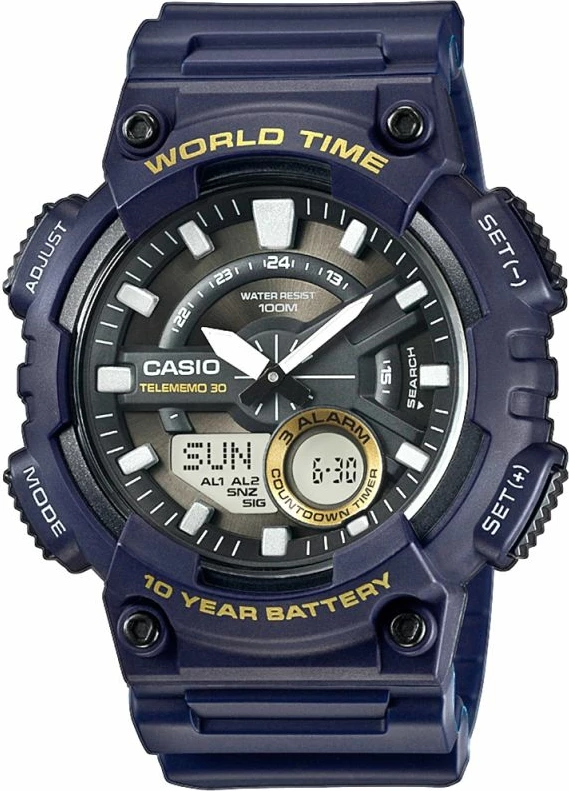 Orë dore për meshkuj CASIO, e zezë