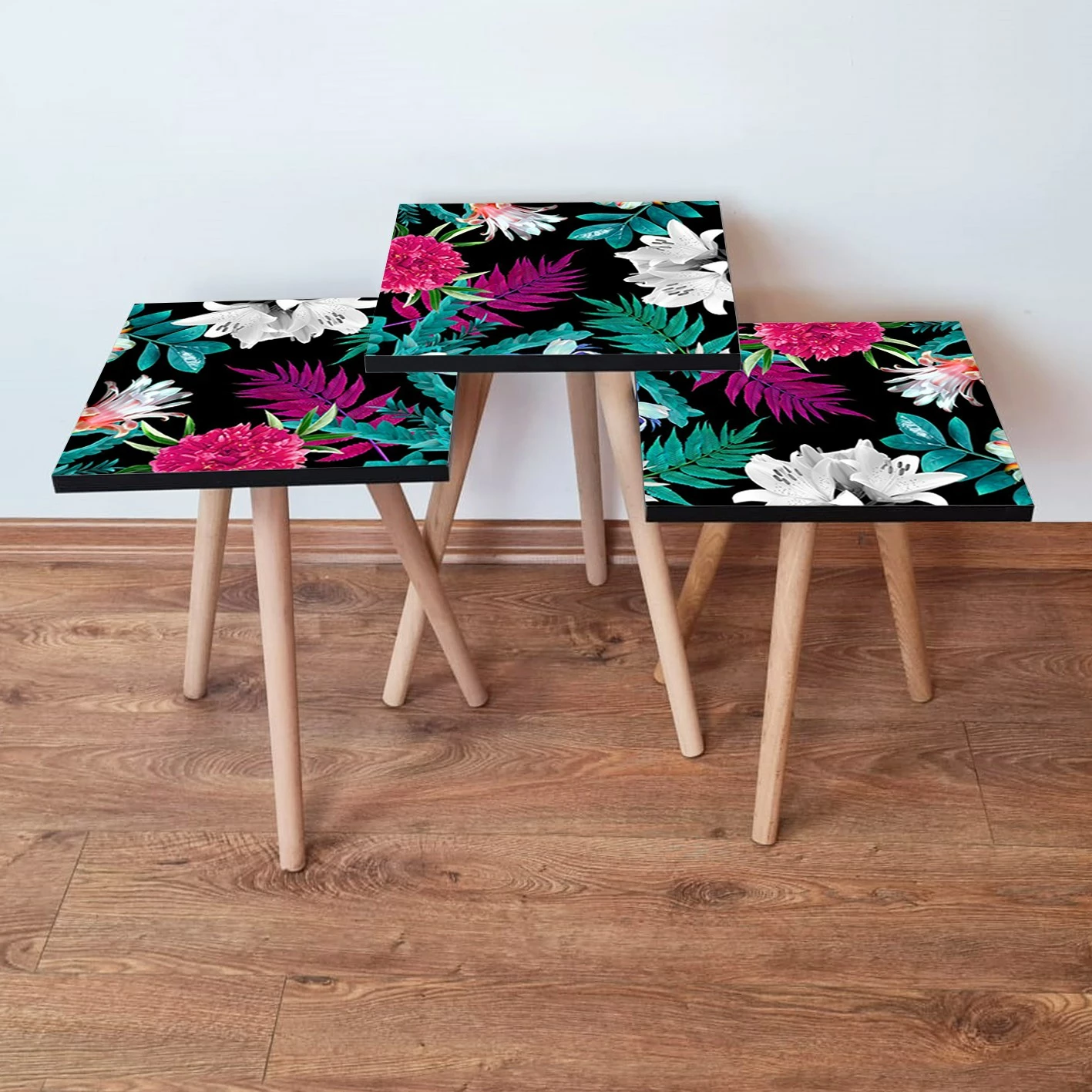 Set tavolinash të mbivendosura, 3 copë, Skye Decor, shumëngjyrëshe, 3Shp190