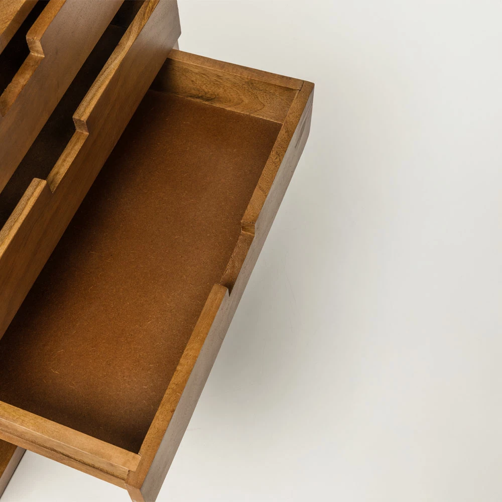 Komodinë ELIS me 3 sirtarë, ngjyrë natyrale, 65x38x65cm