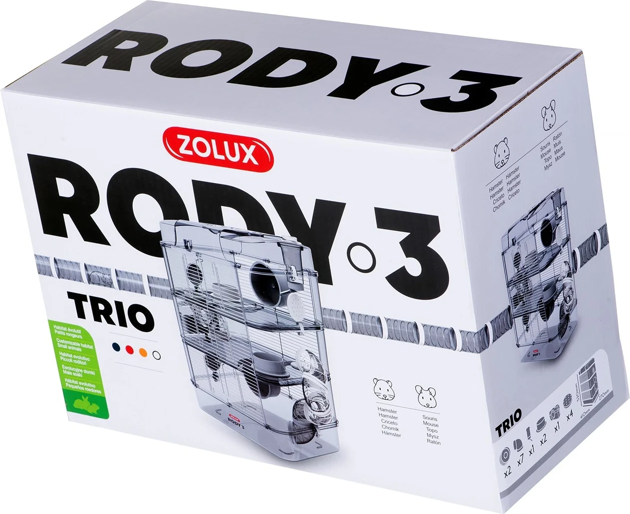 Kafazë shumë nivelësh për brejtës Zolux Klatka Rody3 Trio