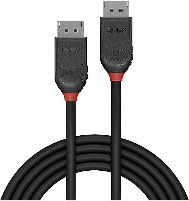 Kabll DisplayPort LINDY Black Line 0.5m, DP 1.2, 4K, i zi