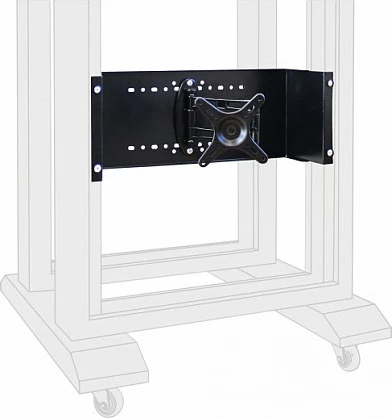 Krah monitori DeLOCK 19", 4U, metal, 10 kg, i zi