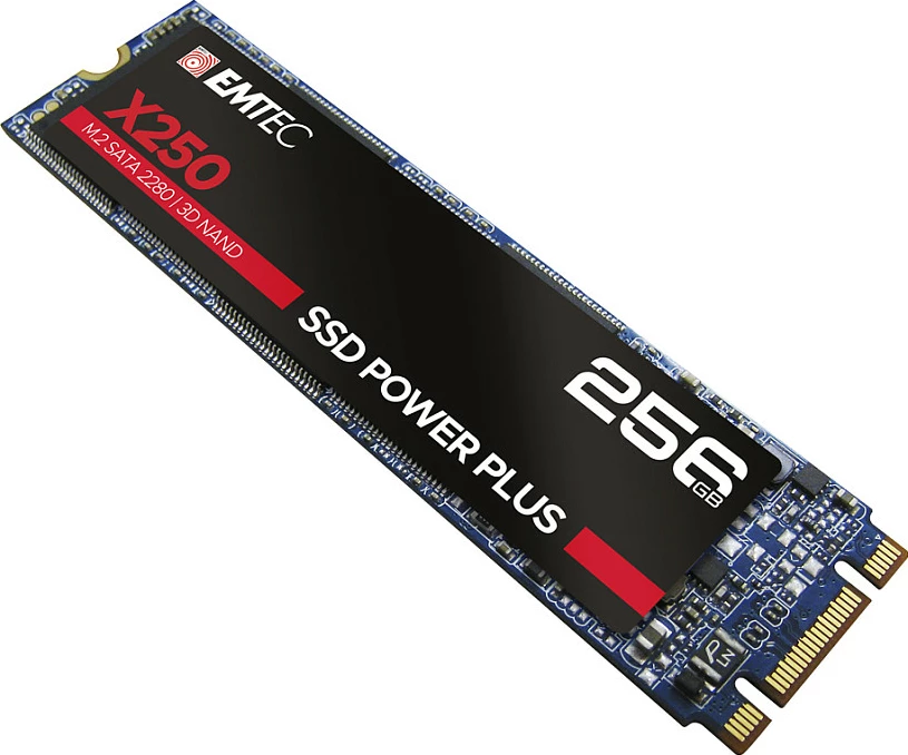 SSD M.2 EMTEC Power Plus X250 256GB, SATA III, 3D NAND, 520/500MB/s