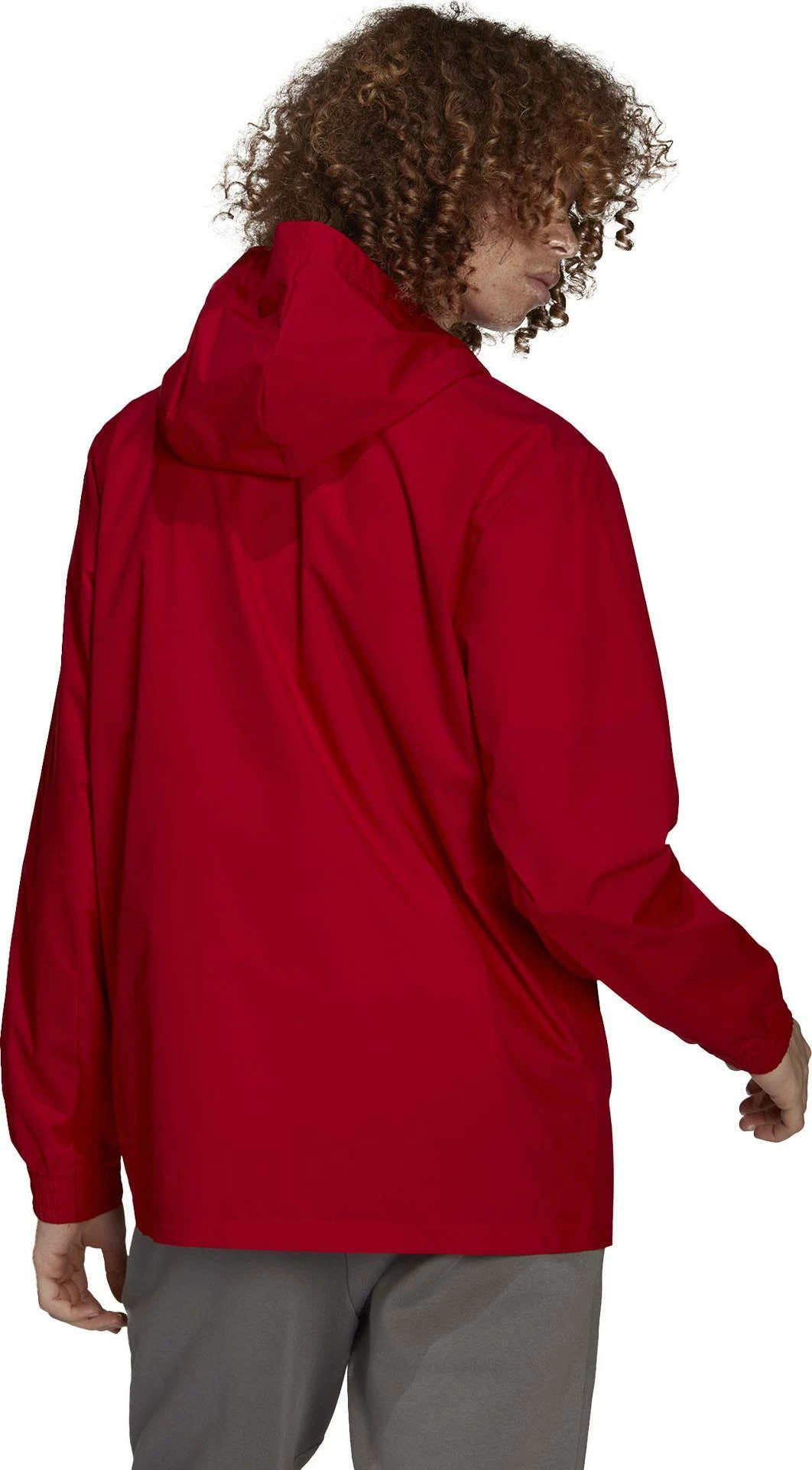 Xhaketë kundër erës Adidas Entrada 22 All-Weather HG6299, me kapuç, madhësia L, e kuqe