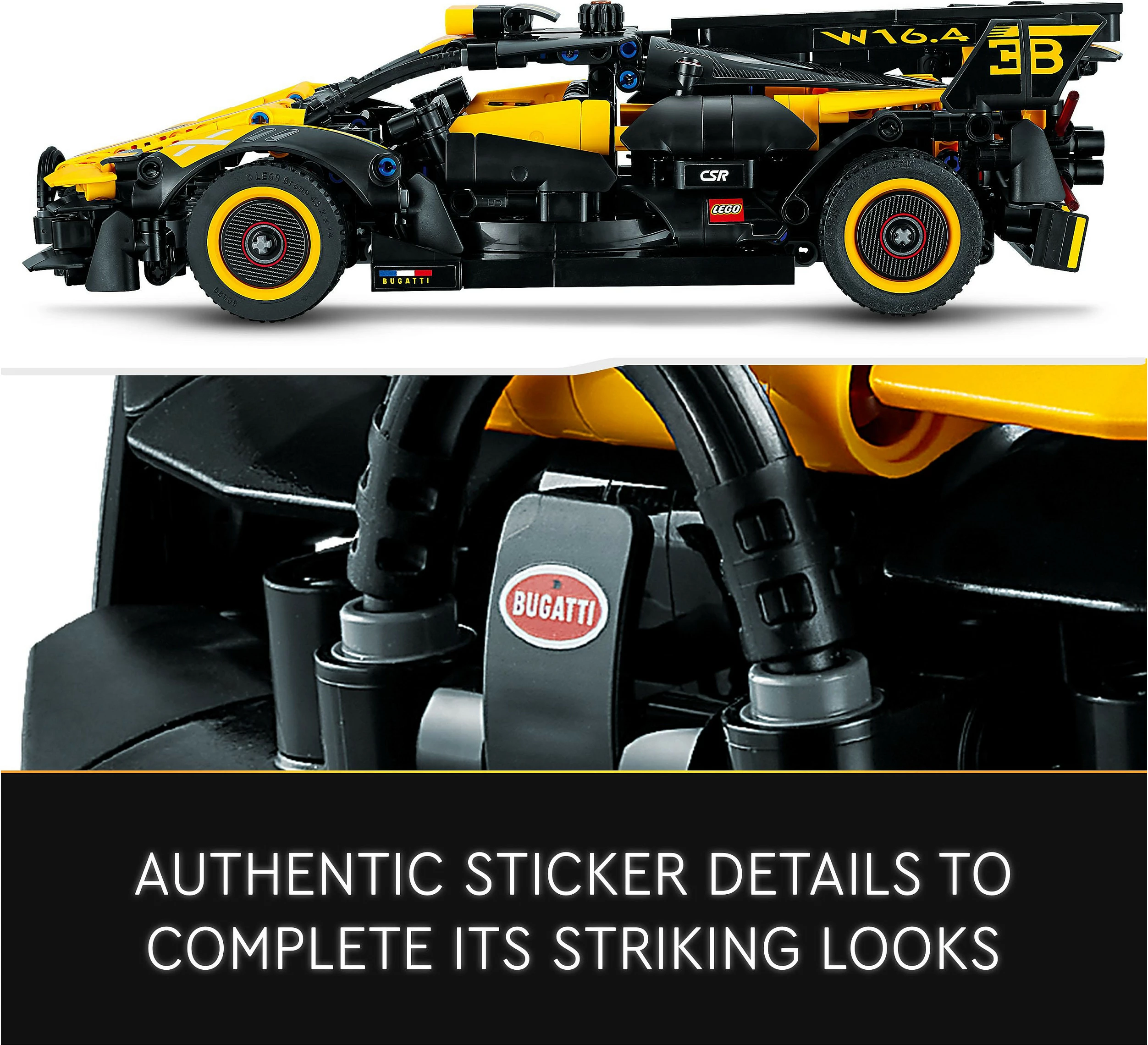 Set ndërtimi LEGO Technic Bugatti Bolide, 905 pjesë, plastikë, shumëngjyrësh
