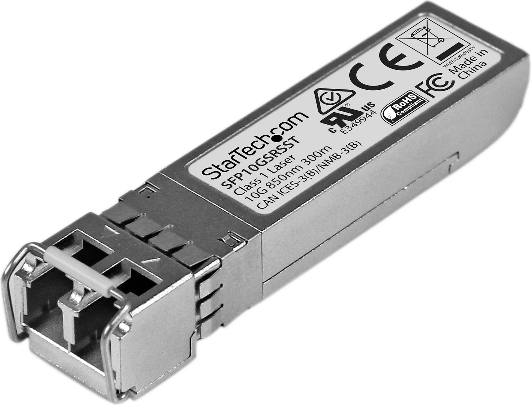 Modul transceiver SFP+ StarTech SFP10GSRSST, 10GbE 10GBASE-SR, LC, MMF, 300m, 850nm, i argjendtë