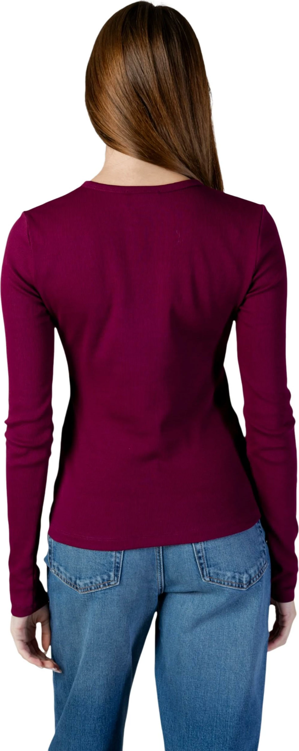 Maicë me mëngë të gjata për femra Calvin Klein Jeans LV047E201G, bordo [Madhësia: M]