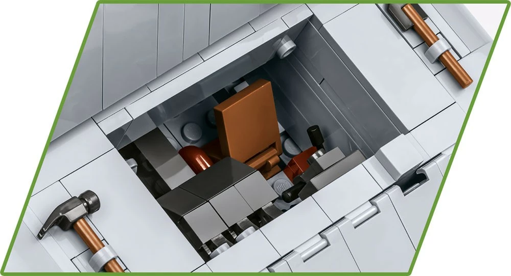 Set blloqesh Cobi Klocki Panzerkampfwagen E-100, 1511 pjesë, me figurë, Gri