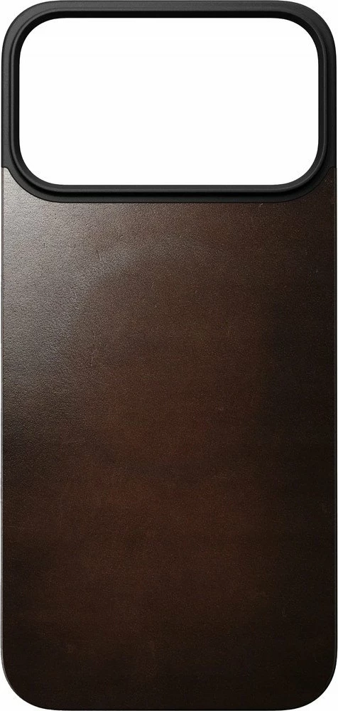 Mbështjellës magnetik prej lëkure Nomad Magnetic Leather Back për iPhone 17 Pro Max, kompatibil me MagSafe, lëkurë Horween, kafe rustike