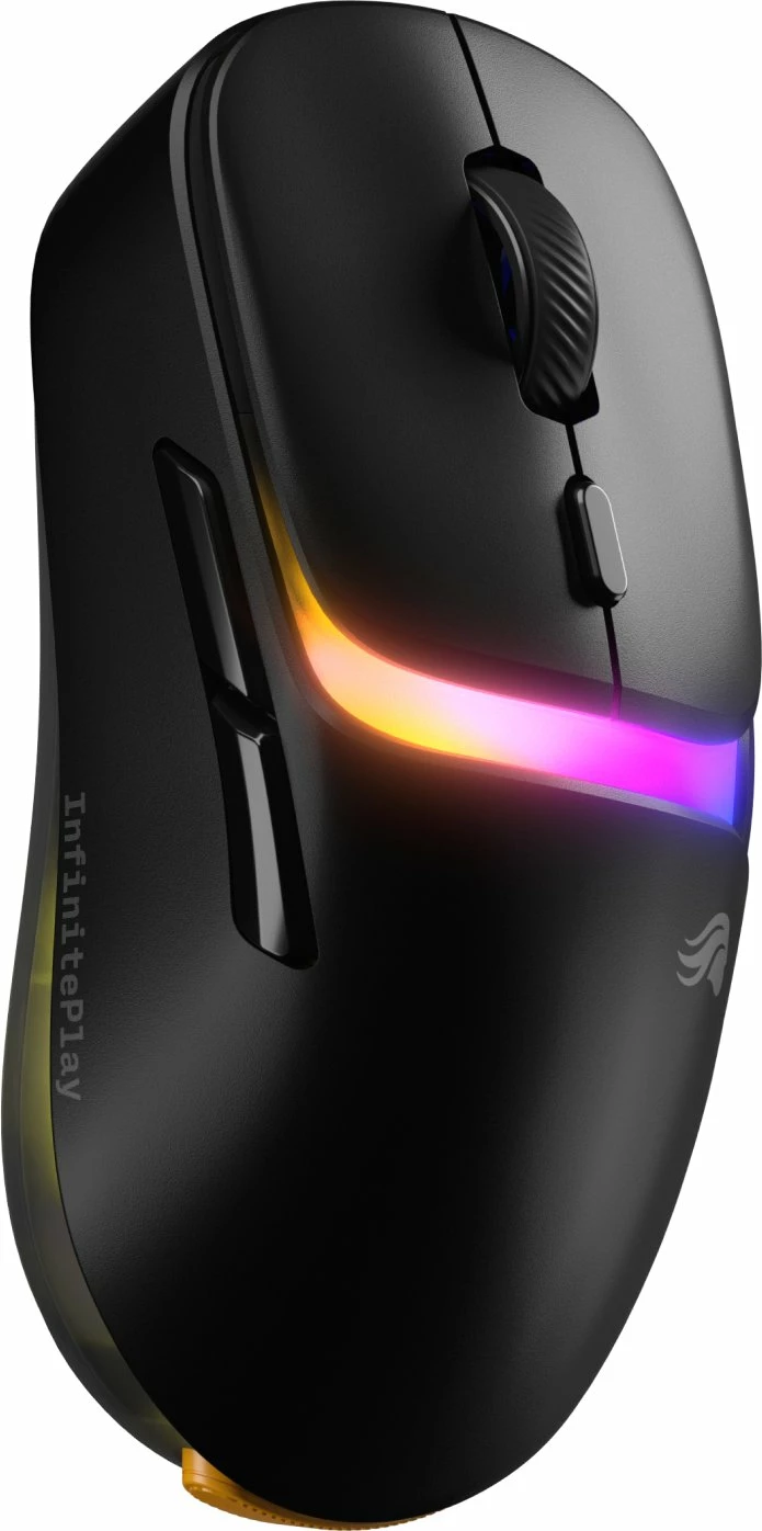 Maus gaming Glorious Model D3 Wireless (GLO-D3-WL-BLK), 30.000 DPI, 8.000 Hz, Bluetooth/2.4GHz/USB, RGB, 6 butona, i zi